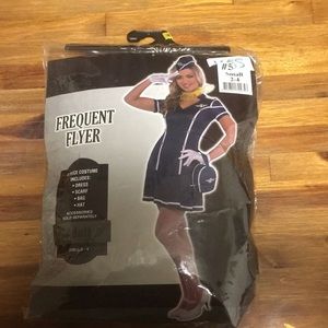 New flight attendant costume hat bag and dress